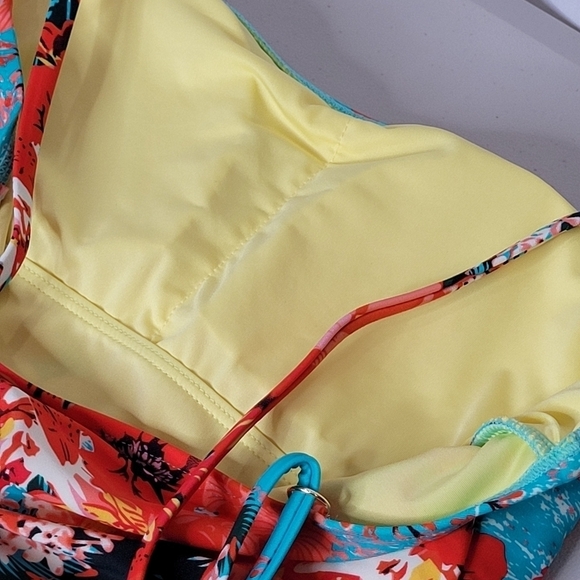 RELLECIGA Hawaiian Inspired Floral One Piece Swimsuit - Size S - Picture 7 of 12